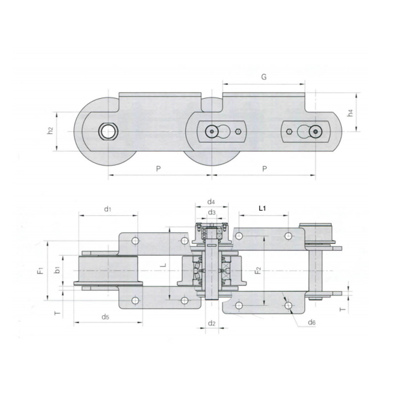Łańcuch przenośnika dla linii produkcyjnej samochodów
